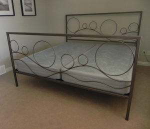 Iron art bed frame