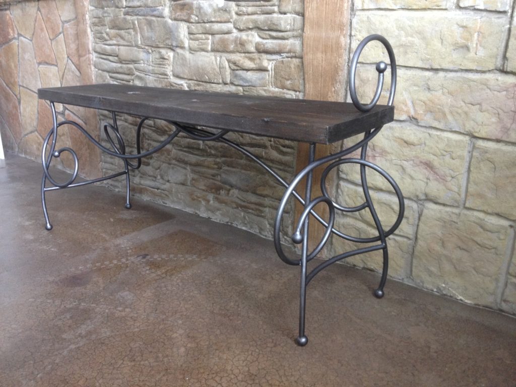 wrought iron bench 6