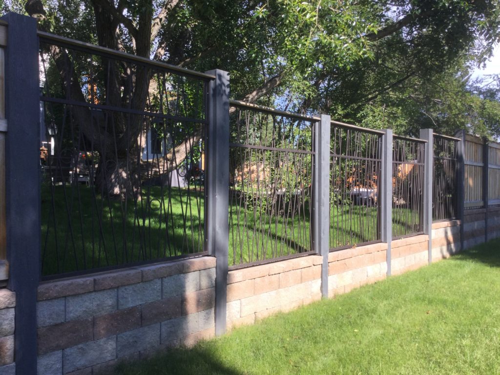 STIX and Circles Iron Art Fence