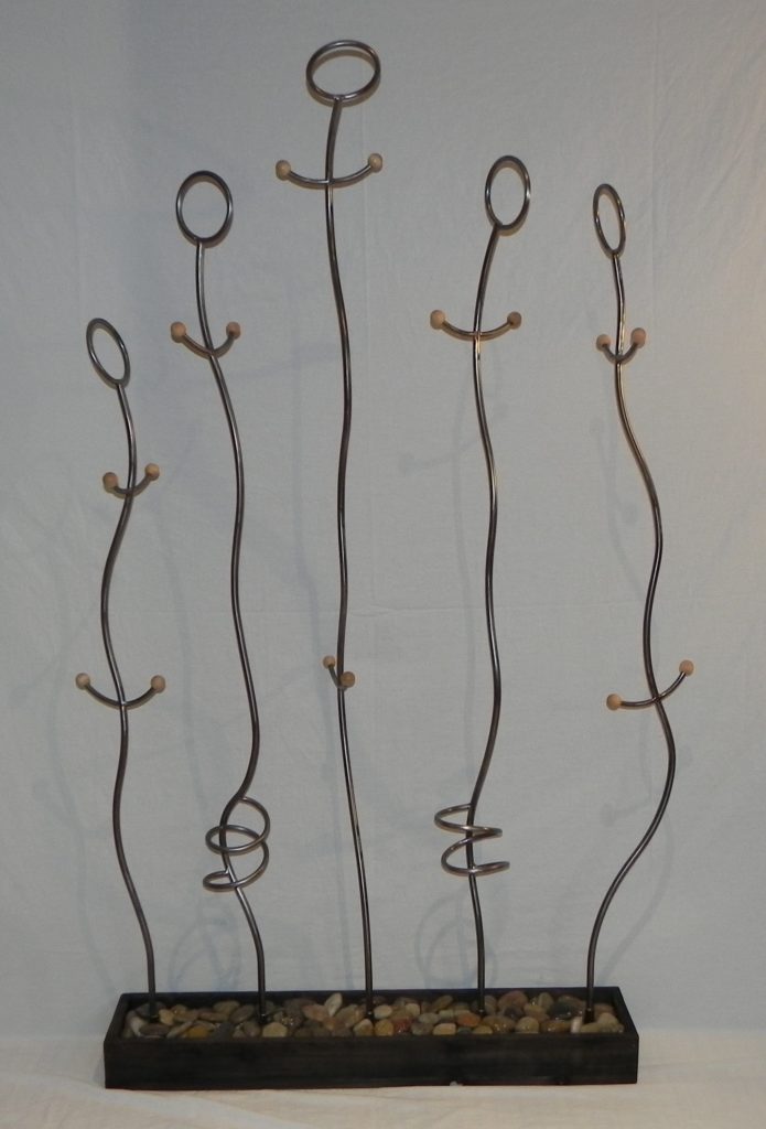 Iron art coat rack