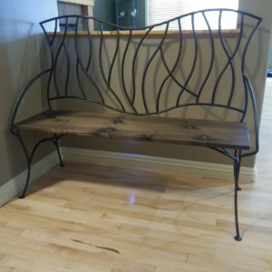 BENT Branches Wrought Iron Bench 5