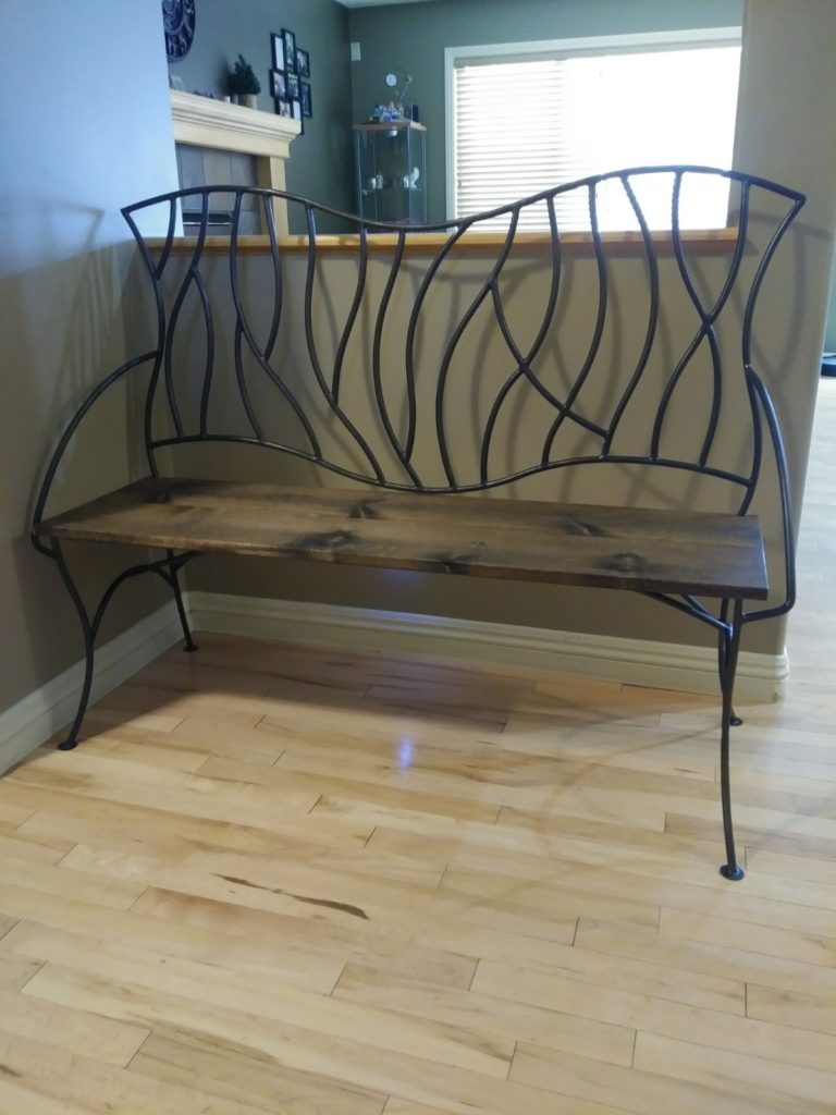 BENT Branches Wrought Iron Bench 5