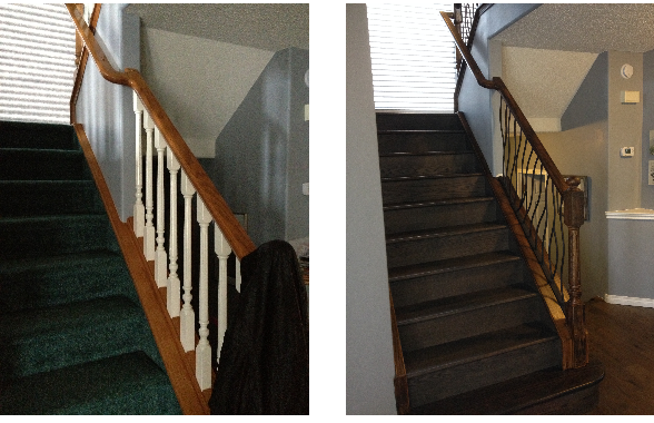 Lethaby Project BENT Iron Art Railing before and after