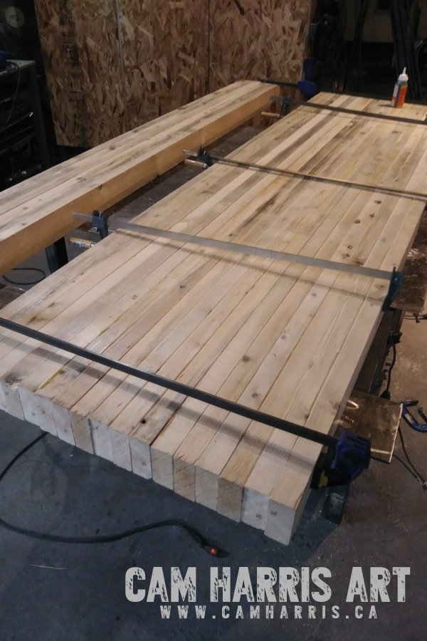 DIY Patio Table clamping