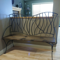 BENT Branches Wrought Iron Bench