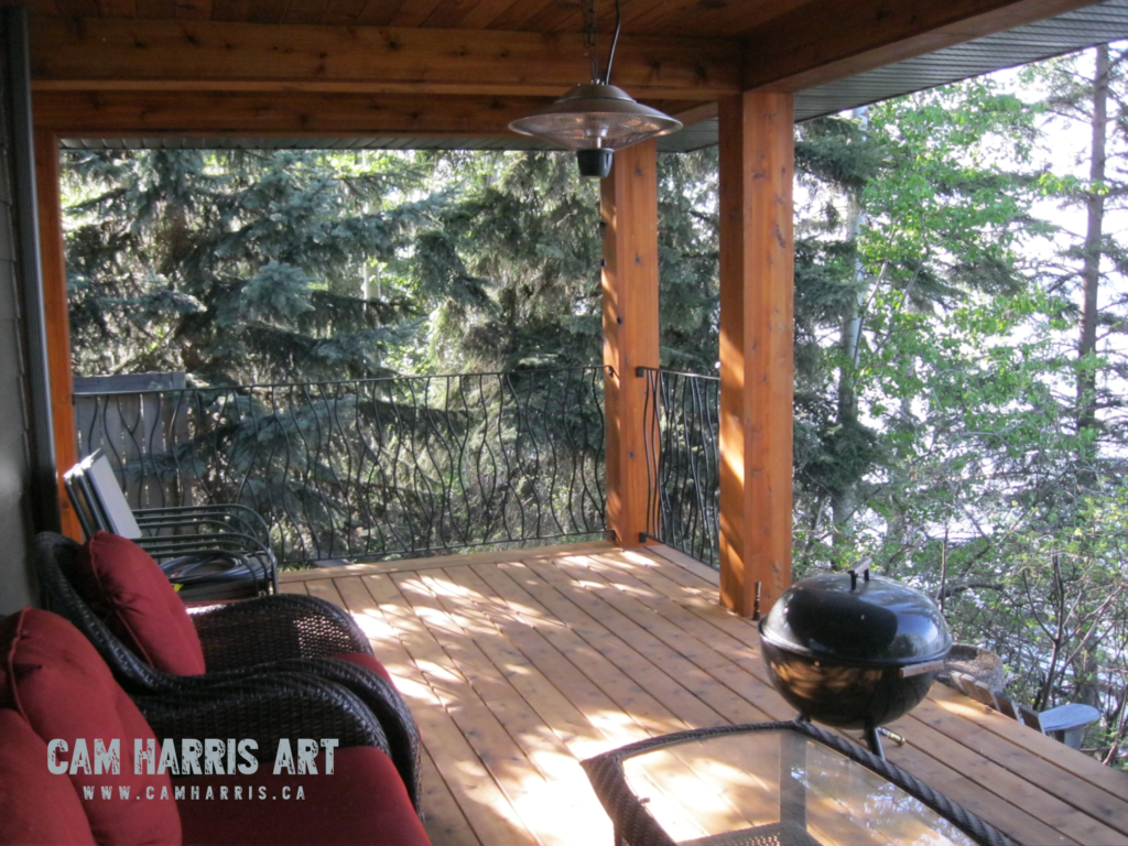 metal deck railing pine lake project 3