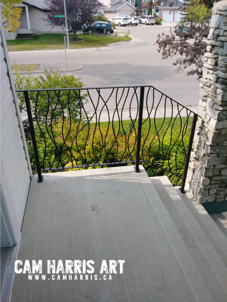 entwined wrought iron railing
