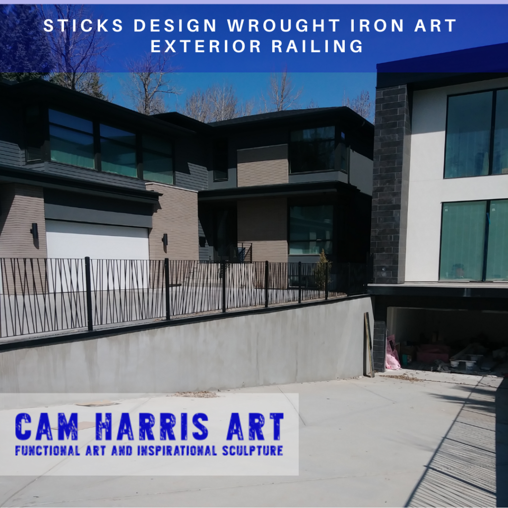 Sticks Design Iron Art Exterior Railing 3