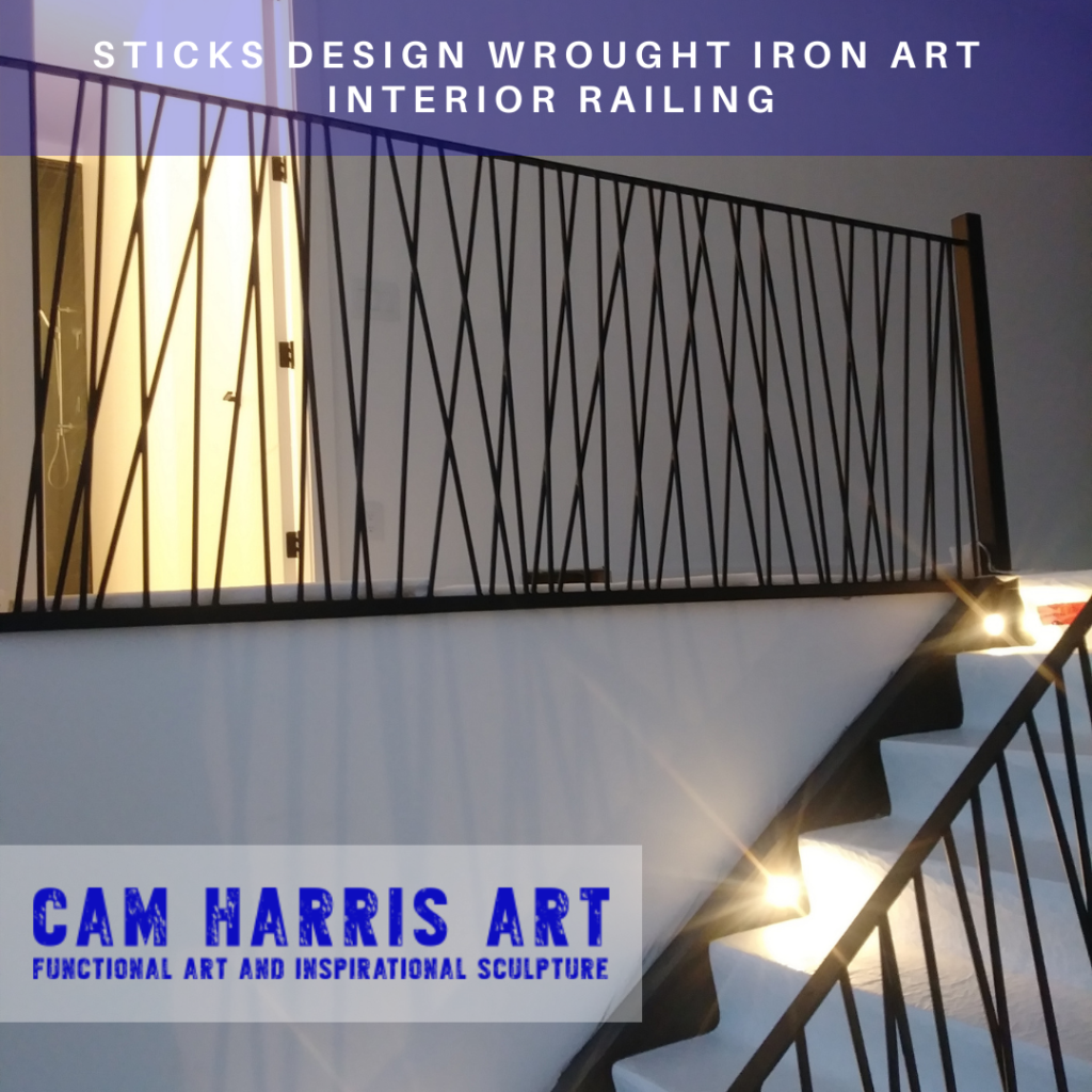 sticks design wrought iron railing 1