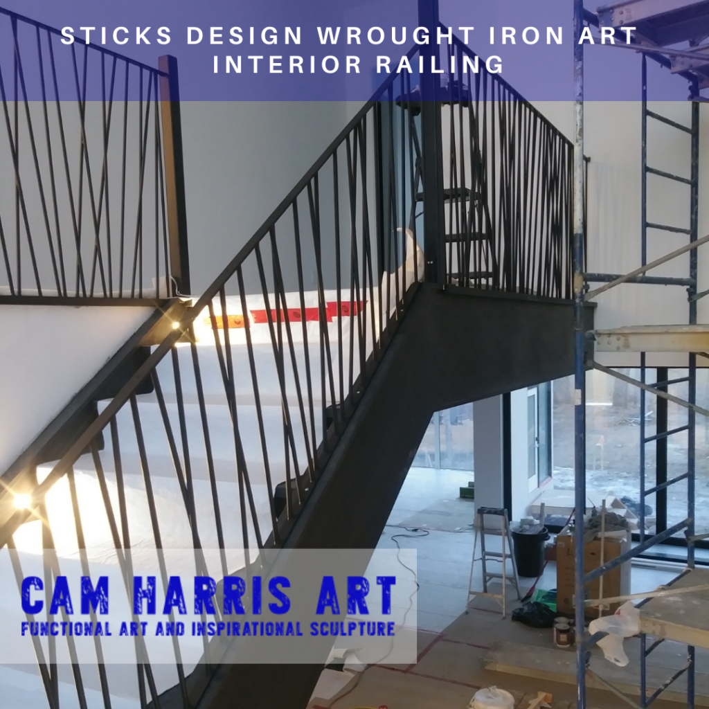 sticks design wrought iron railing 3