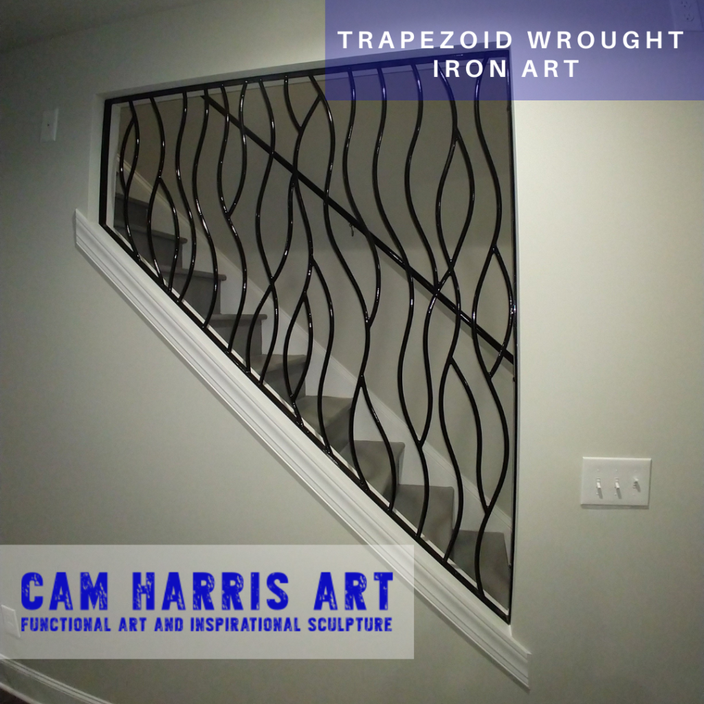 trapezoid wrought iron art 