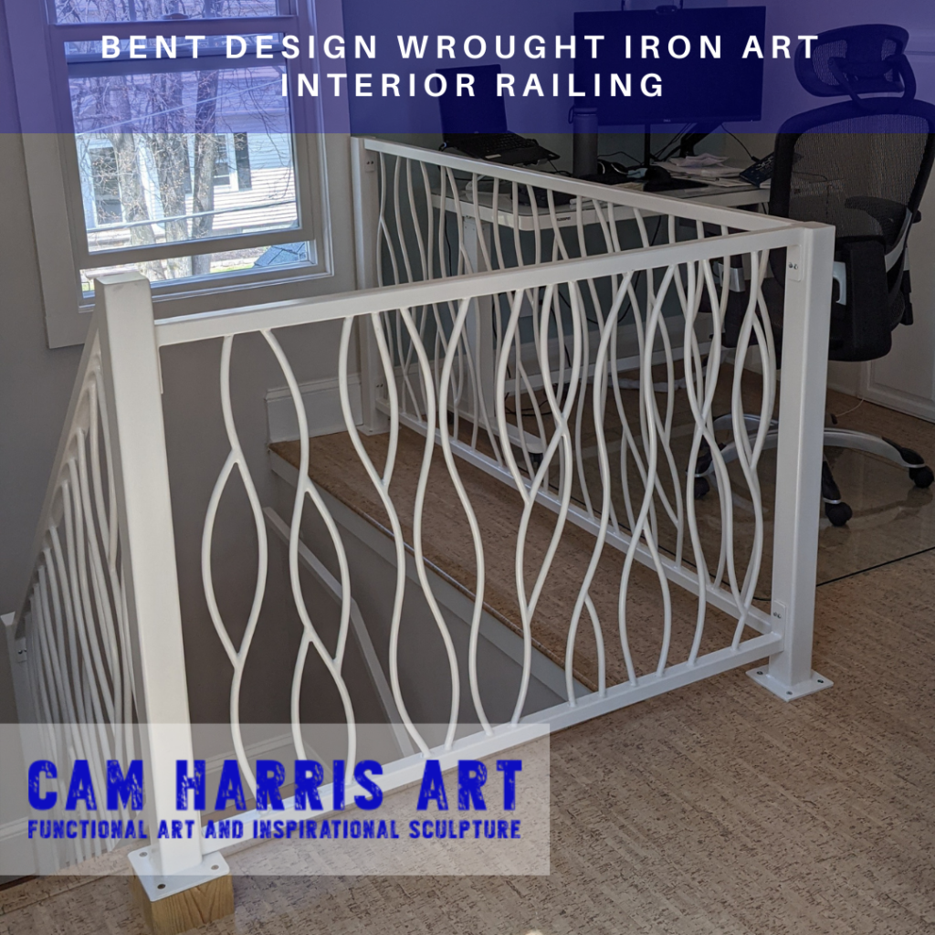 iron railing Bent Design created by Cam Harris in Calgary Alberta for a client in New Jersey