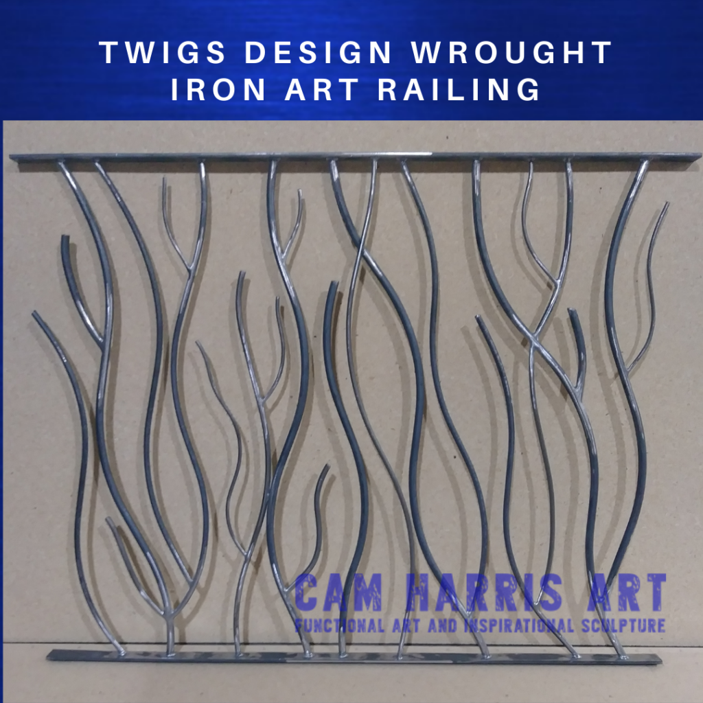 twigs design wrought iron tree branch railing 2