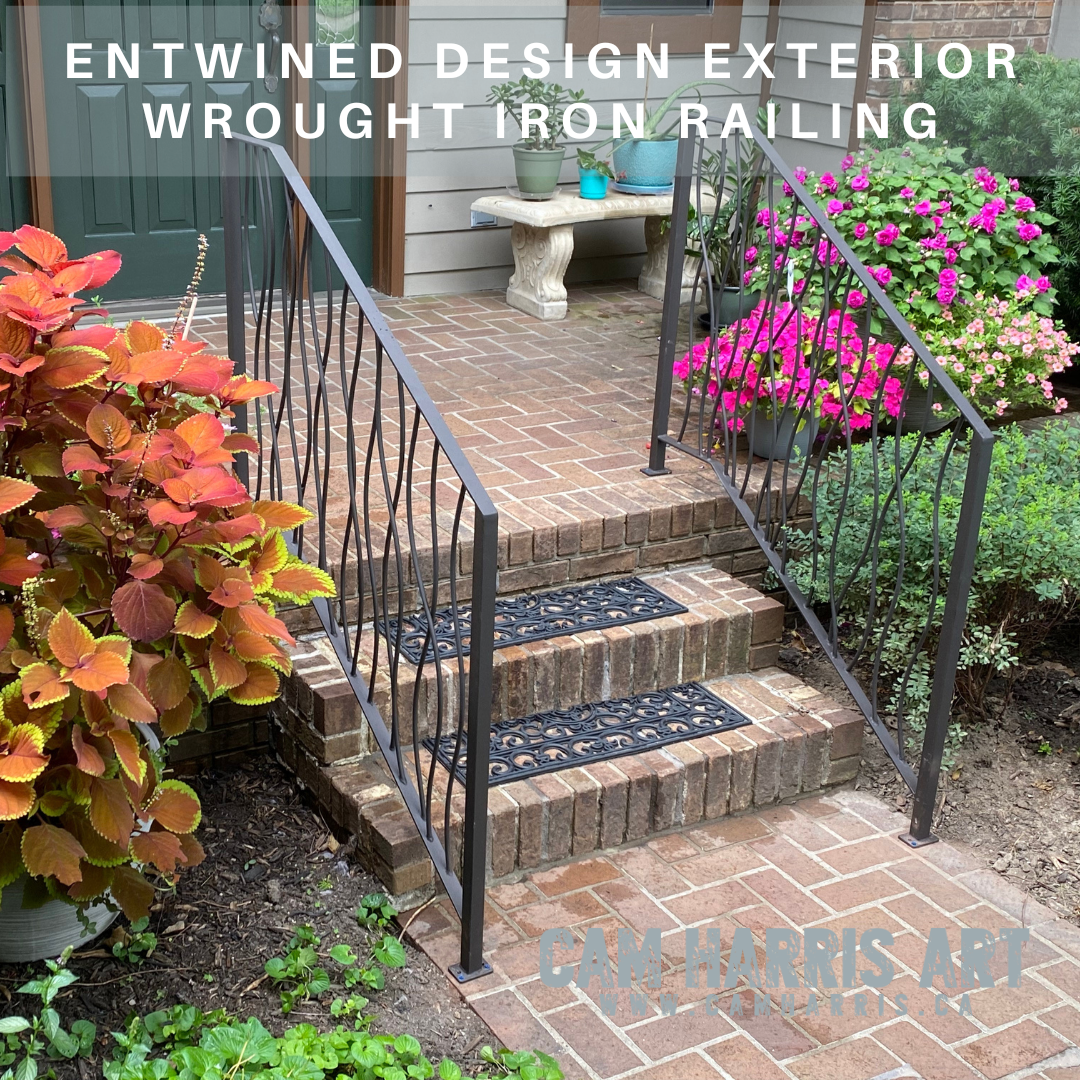 Exterior Stair Railing – Entwined Design in Lafayette Indiana