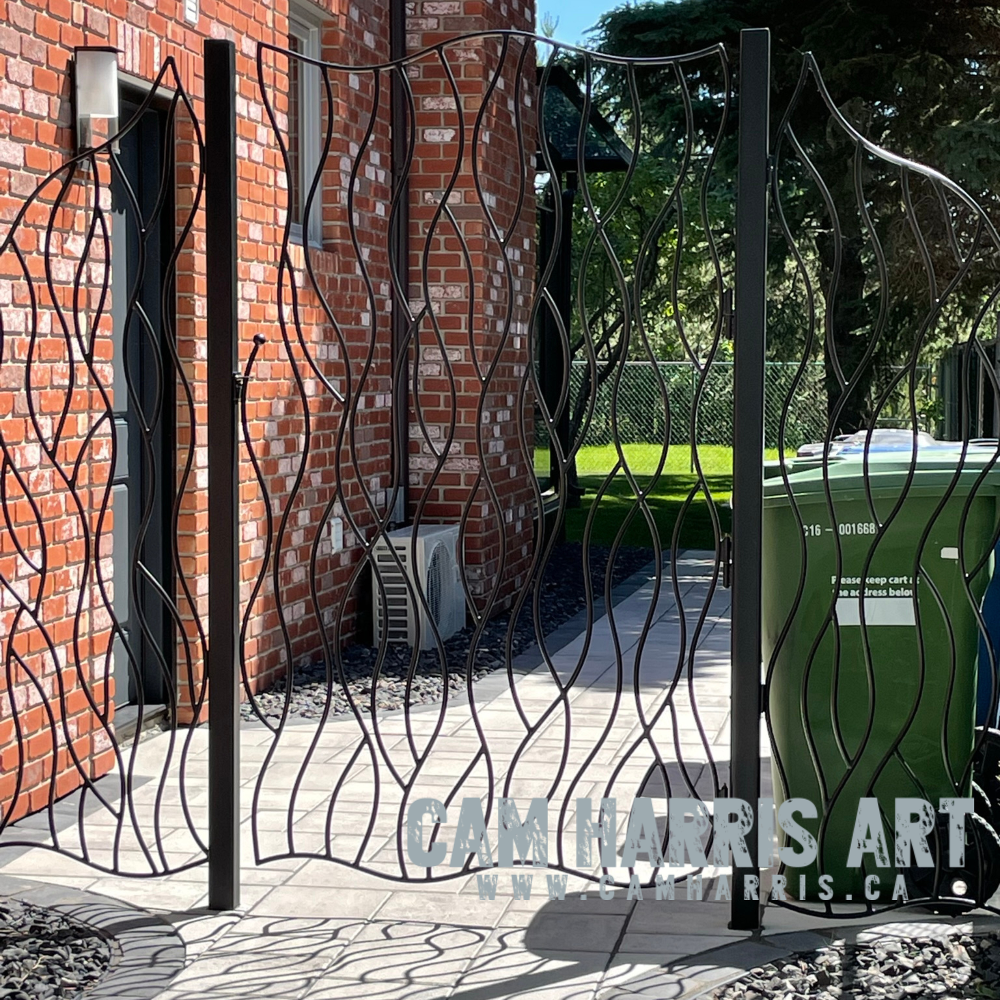 Bent Design Wrought Iron Gate - Cam Harris Art