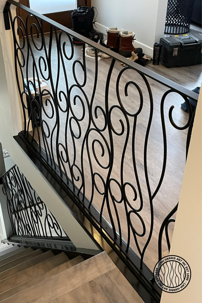 Whimsical Design Iron Railing lower floor
