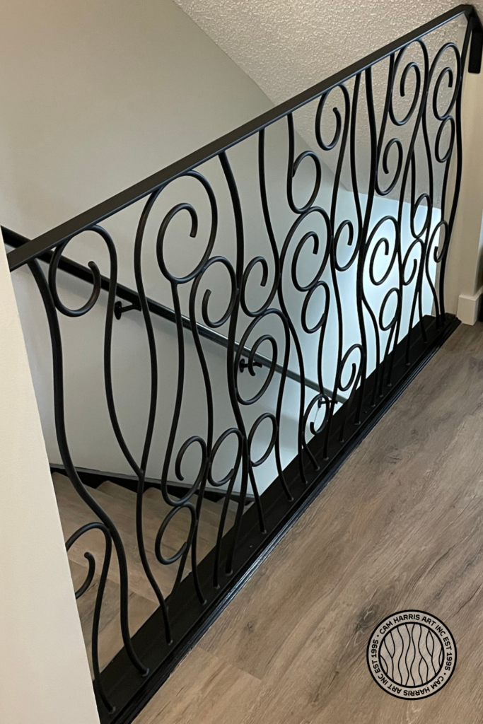 Whimsical Design Iron Railing lower floor