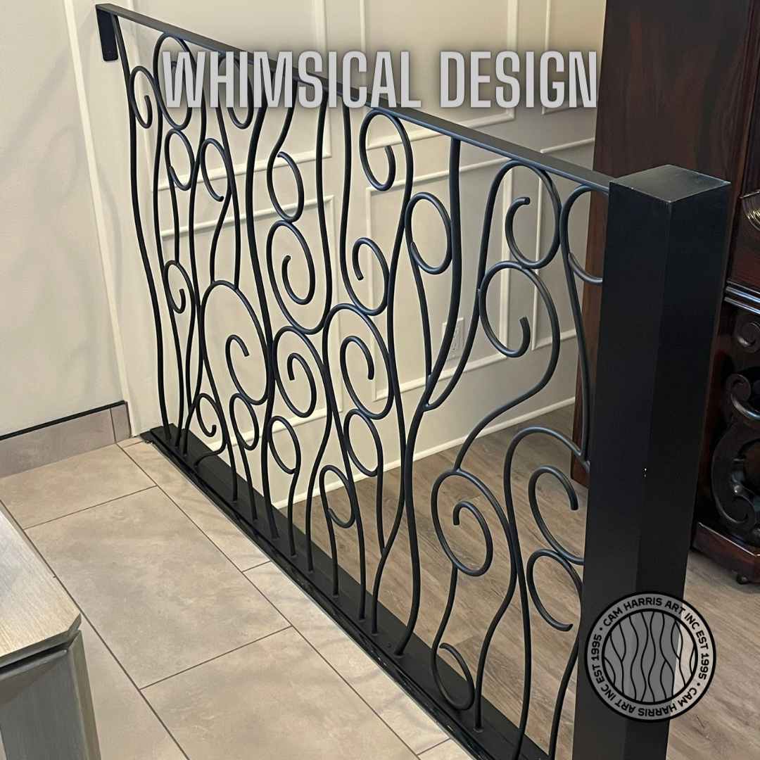 Whimsical Design Iron Railing – Calgary Alberta