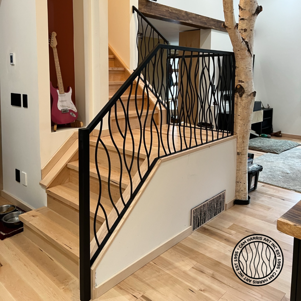 metal railing Bent Design created in Calgary Alberta for a client in banff alberta
