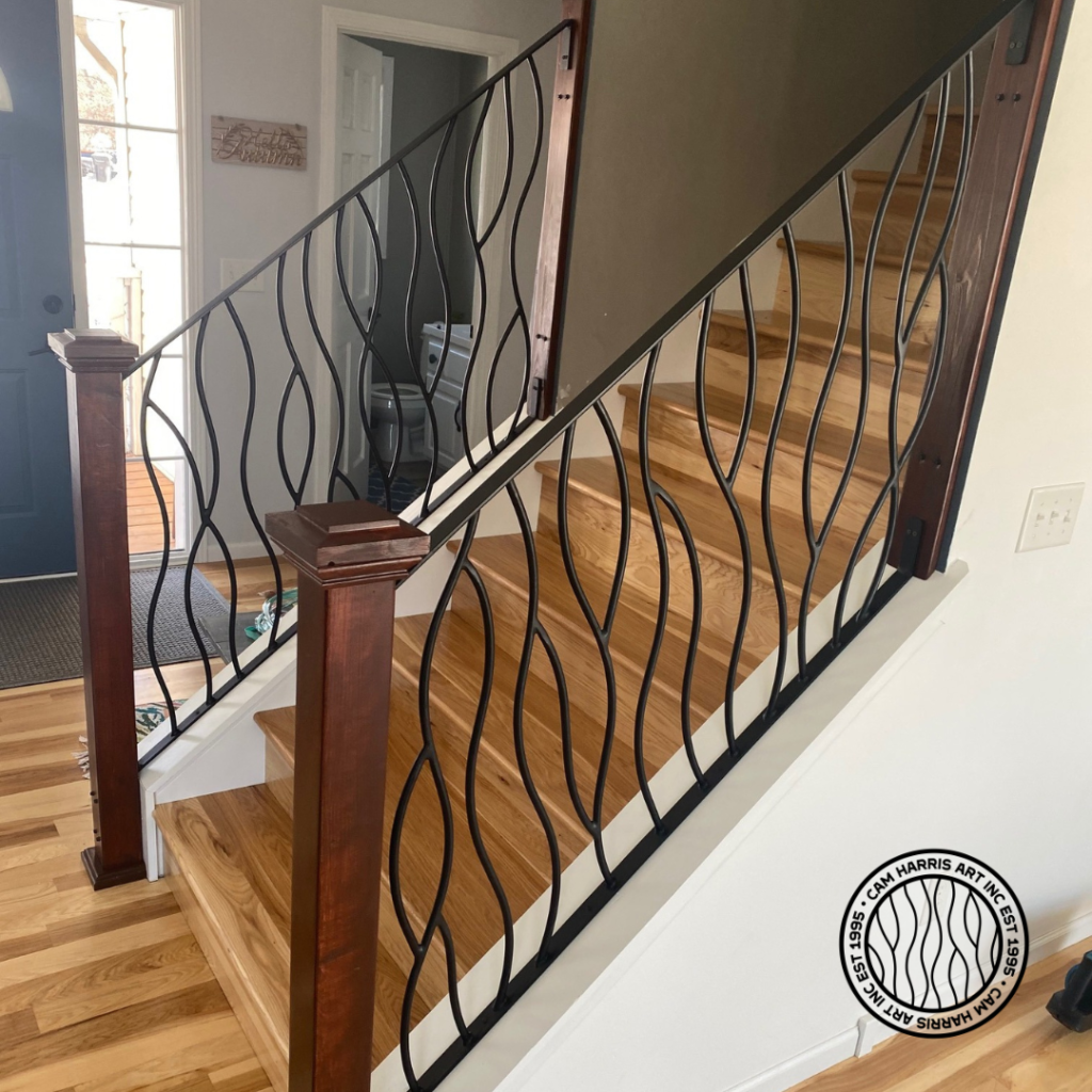 metal railing Bent Design created in Calgary Alberta