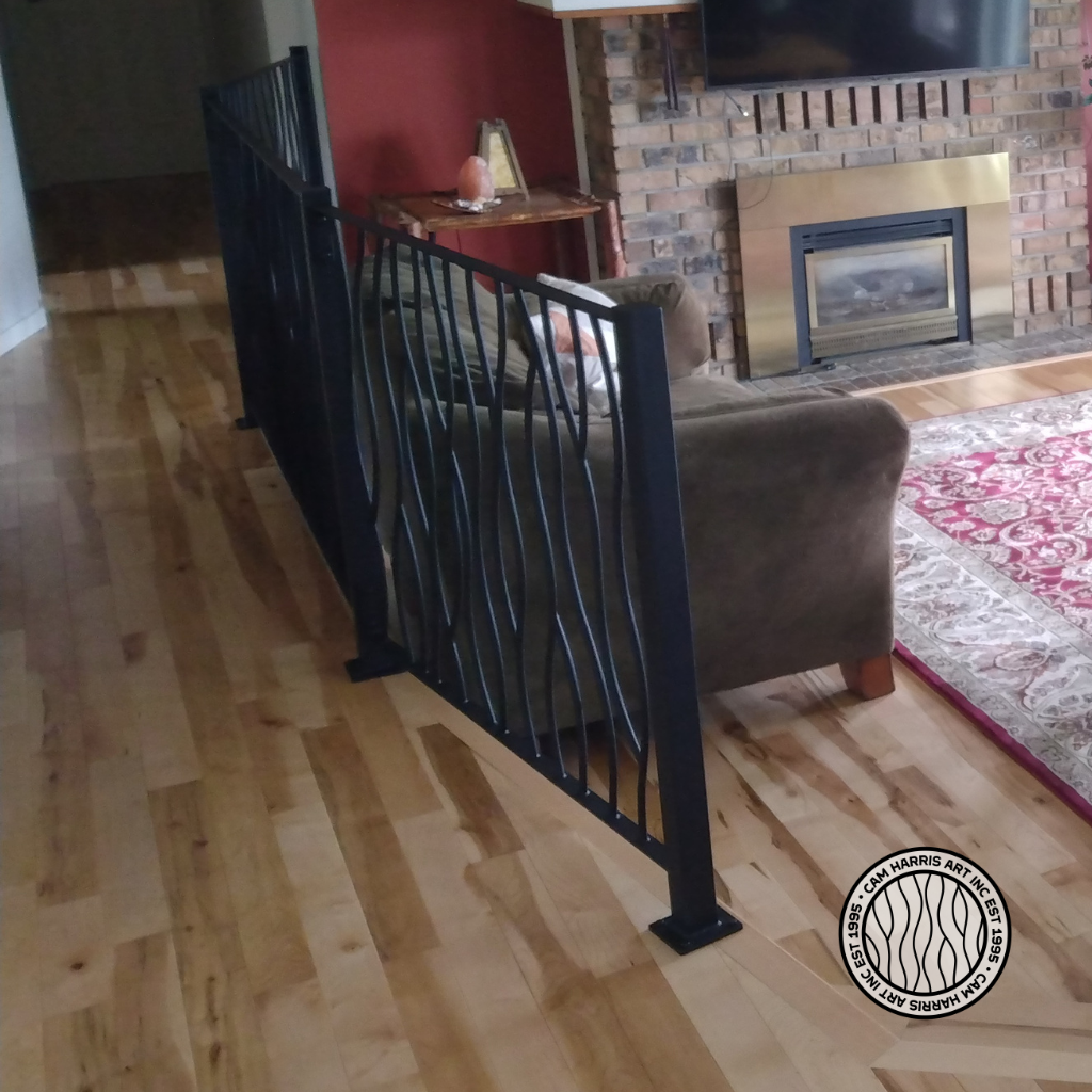 railing design Bent iron art by Cam Harris Art Calgary Alberta