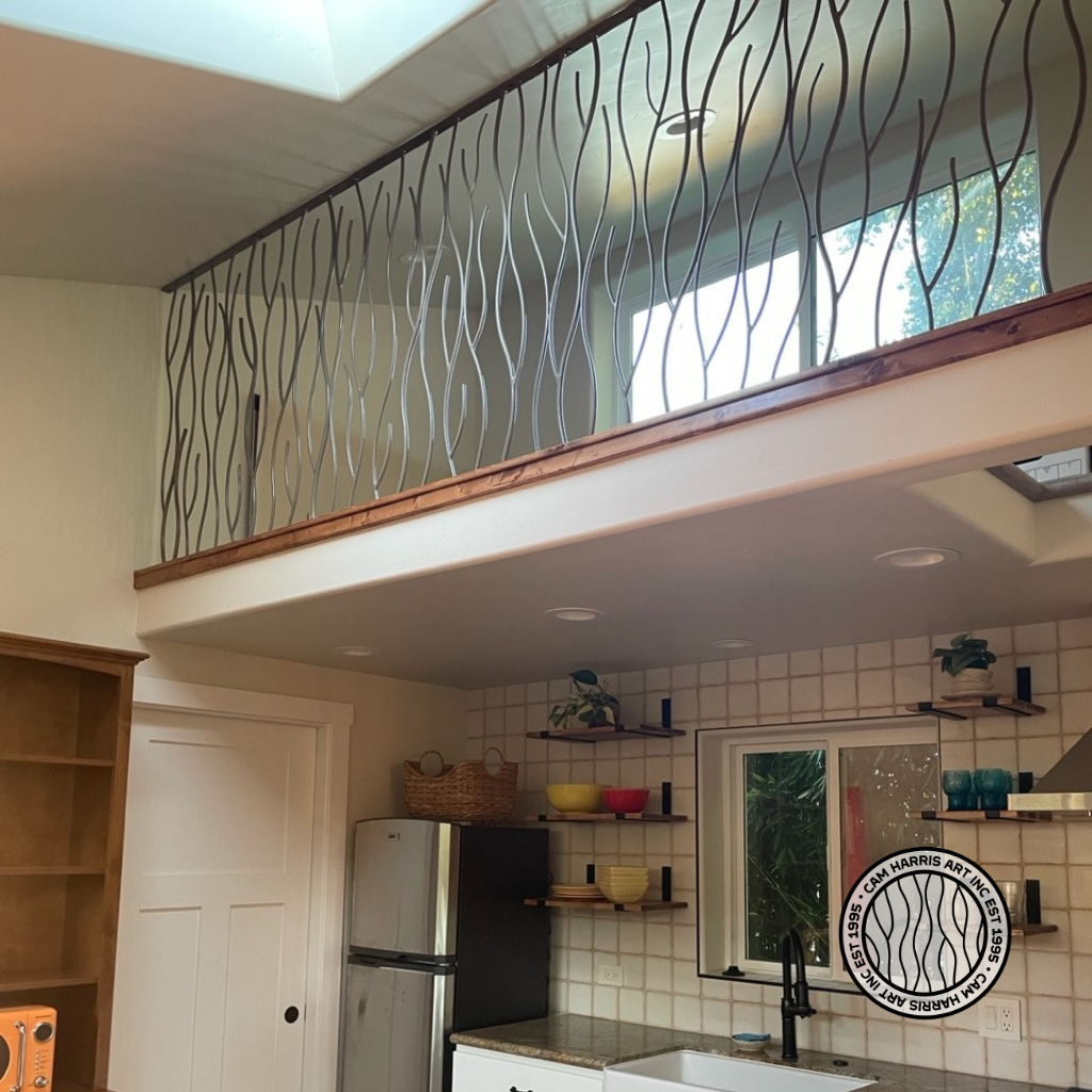 loft railing in iron created by Cam Harris Calgary AB