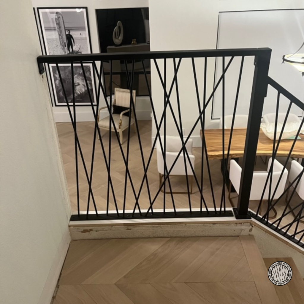modern iron railing