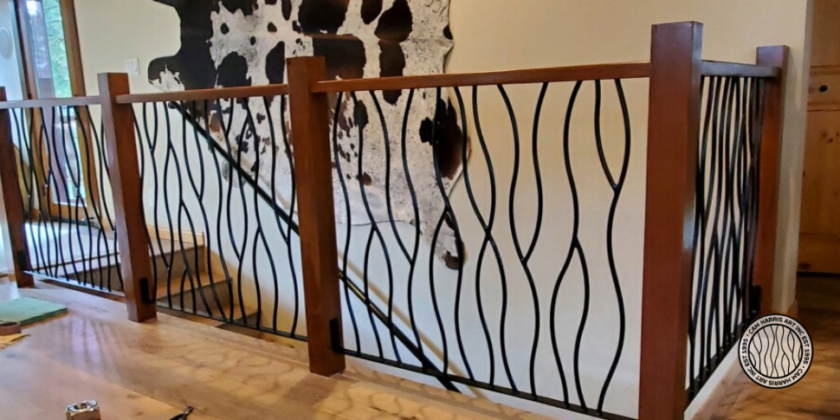 Iron Railing Idea – Bent Design in Mammoth Lakes CA