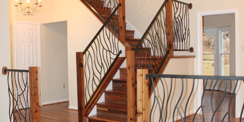 What do you think of our wrought iron railing artisan bent design used for a home interior?
