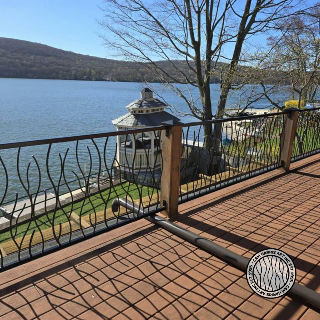 branch style deck railing