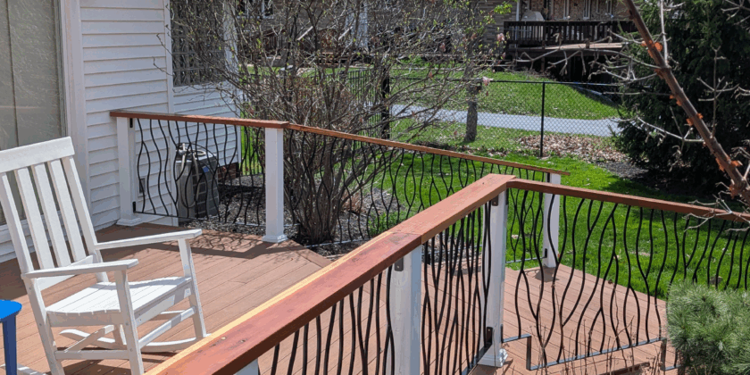 Modern Style Deck Railing Bent Design