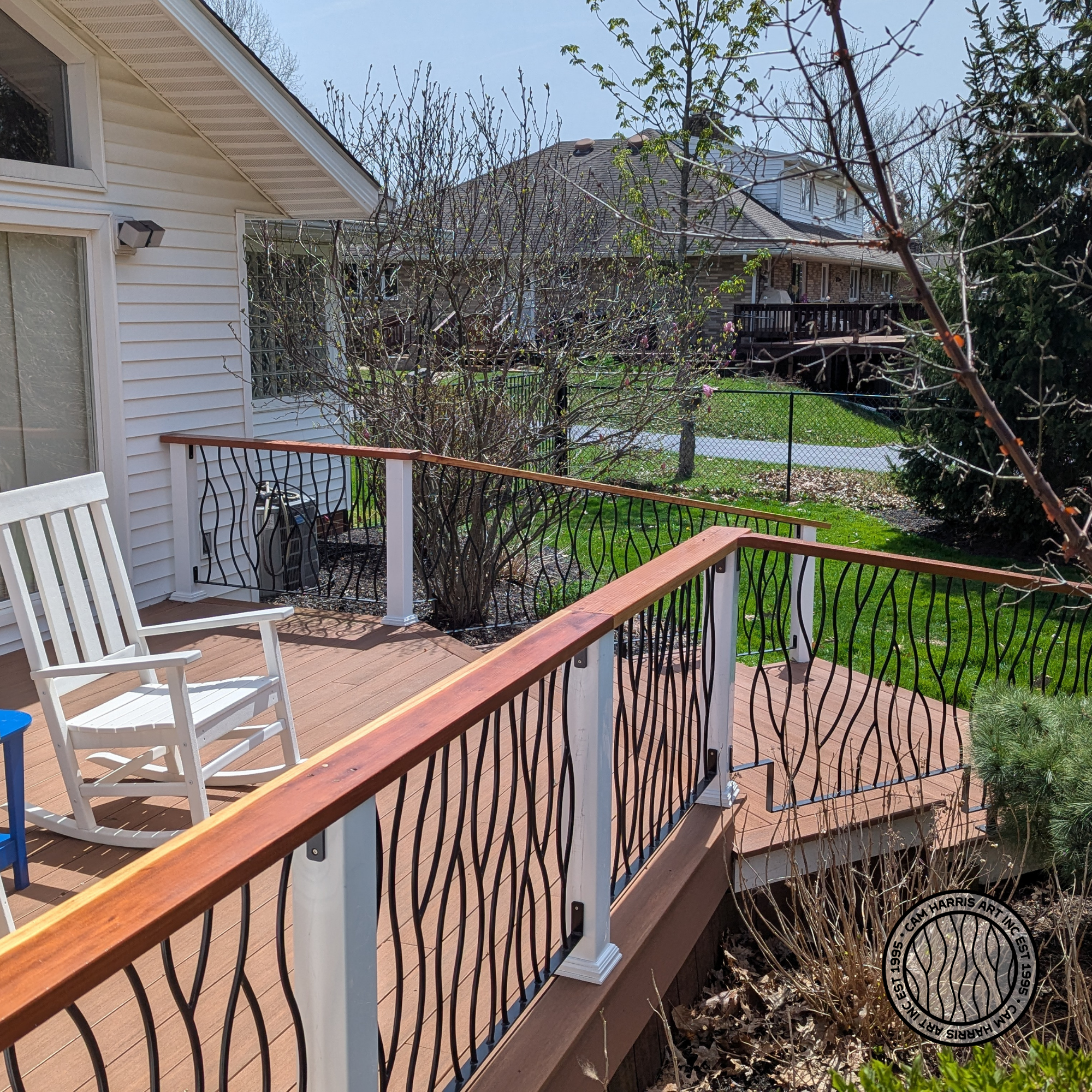 Modern Style Deck Railing Bent Design