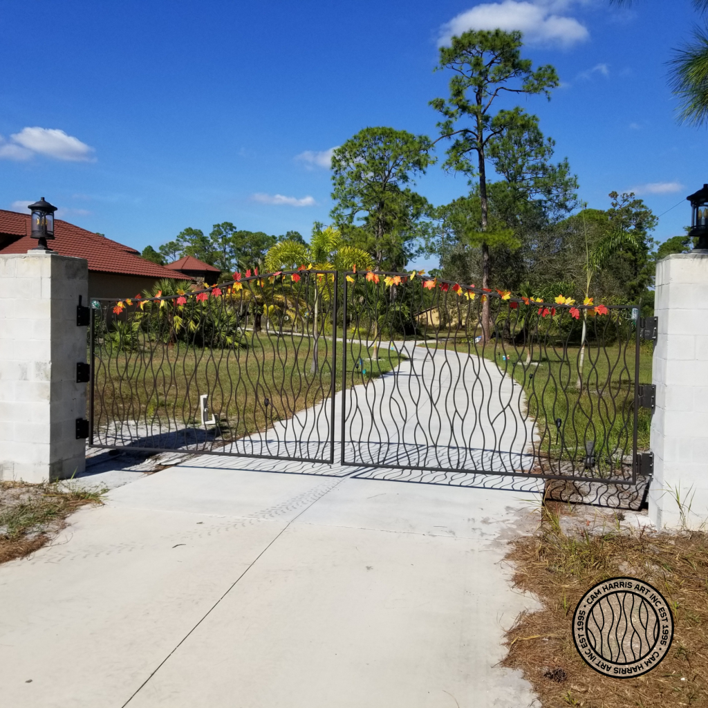 iron driveway gate